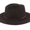 Pati Wool W.p/Crushable Dark Brown Fedora - MJM Hats