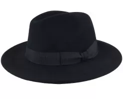 Blue Line Brazil Wool/Cashmere Black Fedora - MJM Hats