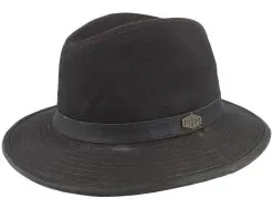 Jackson Canvas Cotton Black Fedora - MJM Hats