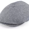 Rebel Silk/Wool Grey Flat Cap - MJM Hats
