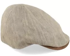 Broker Linen/Cotton Beige Flat Cap - MJM Hats -Fashion Hat Online 5704637928526 3