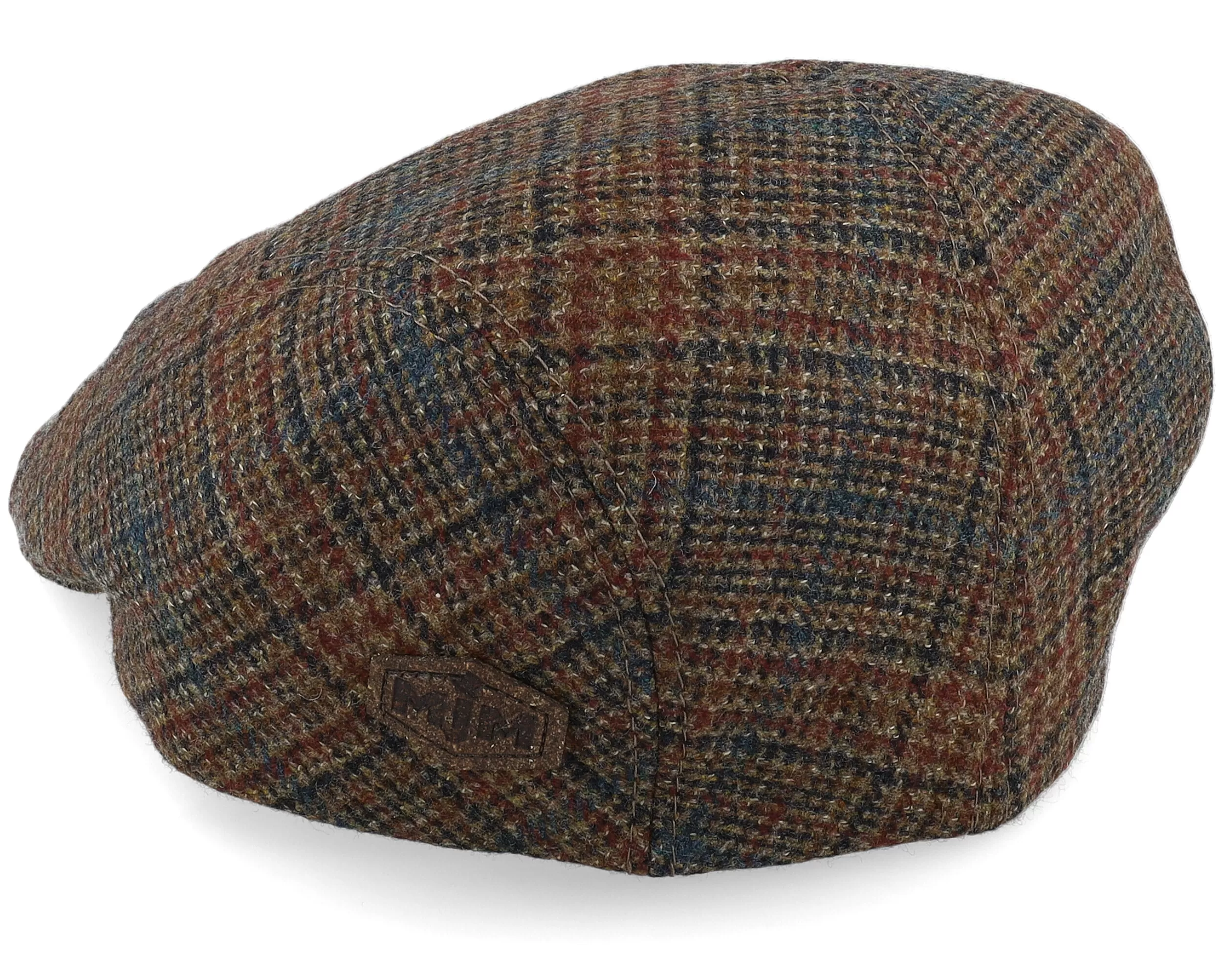 Daffy 3 32 Virgin Wool Brown Check Flat Cap - MJM Hats 3 Daffy 3 32 Virgin Wool Brown Check Flat Cap - MJM Hats - Image 3