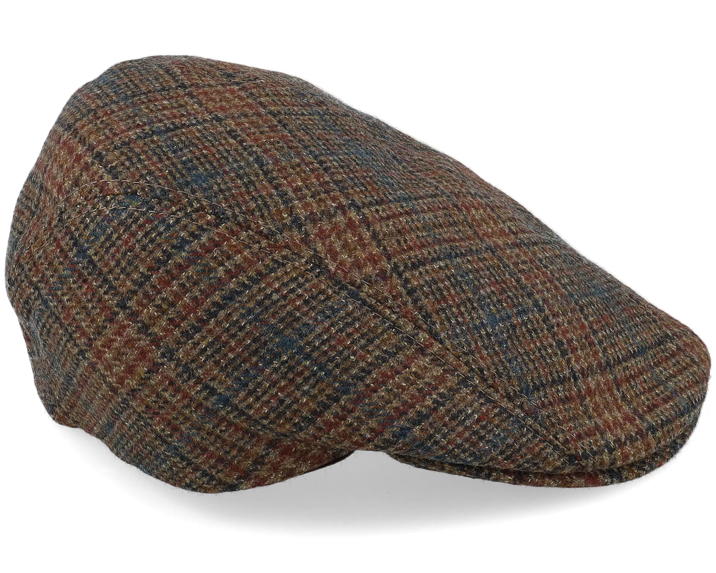 Daffy 3 32 Virgin Wool Brown Check Flat Cap - MJM Hats 4 Daffy 3 32 Virgin Wool Brown Check Flat Cap - MJM Hats - Image 4