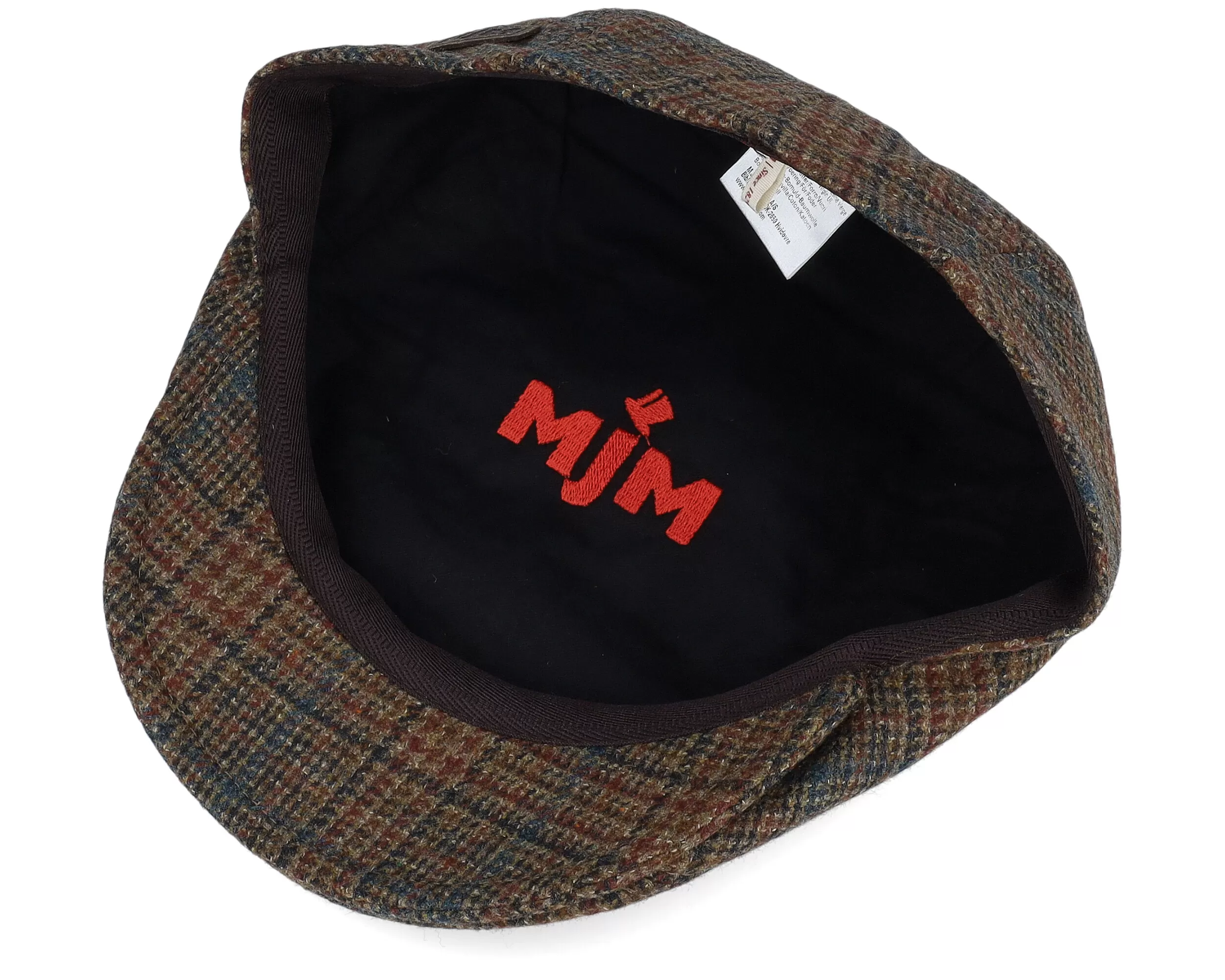 Daffy 3 32 Virgin Wool Brown Check Flat Cap - MJM Hats 5 Daffy 3 32 Virgin Wool Brown Check Flat Cap - MJM Hats - Image 5