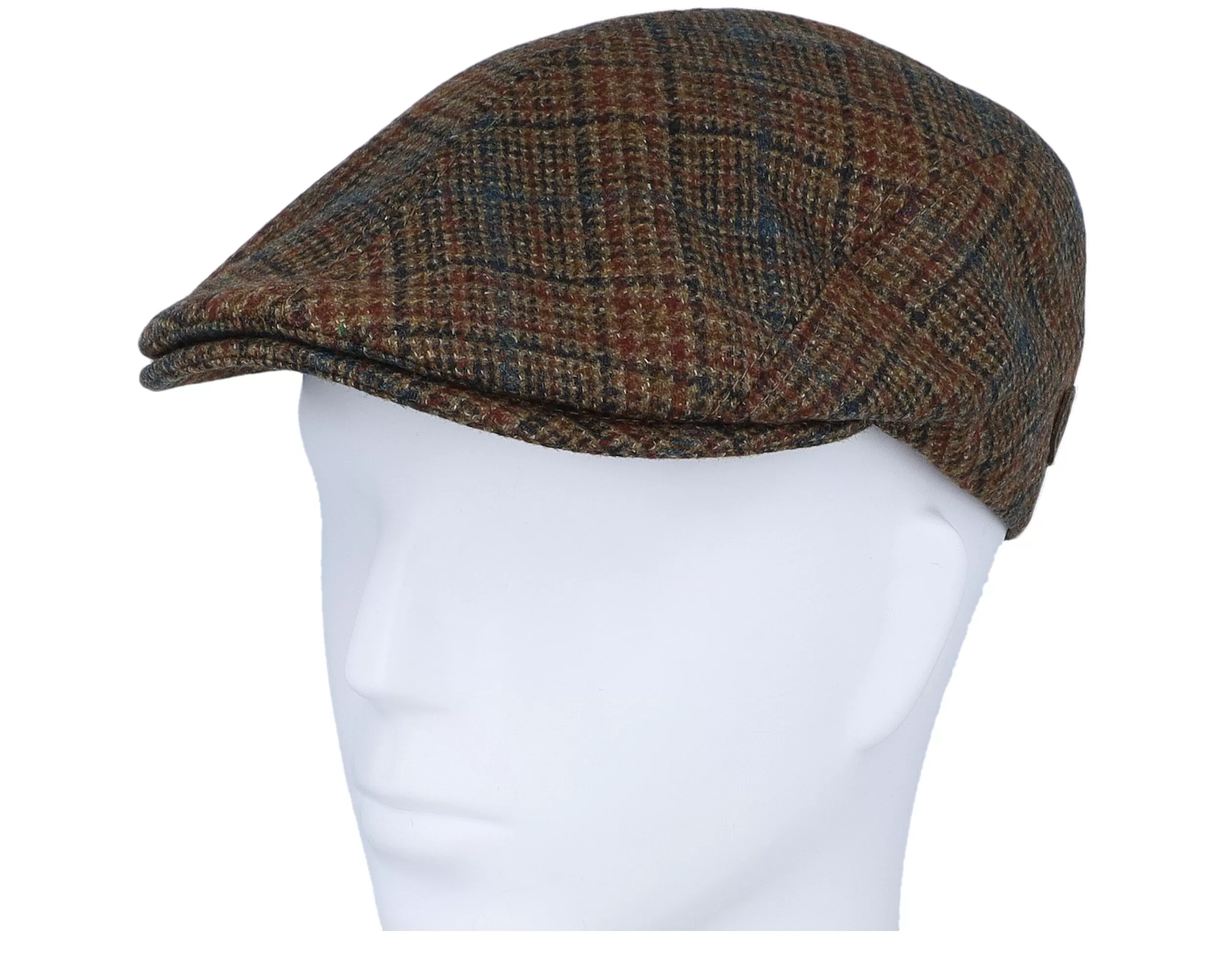 Daffy 3 32 Virgin Wool Brown Check Flat Cap - MJM Hats 6 Daffy 3 32 Virgin Wool Brown Check Flat Cap - MJM Hats - Image 6