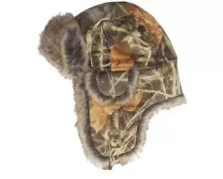 Hunter Faux Fur Camo Green Trapper - MJM Hats