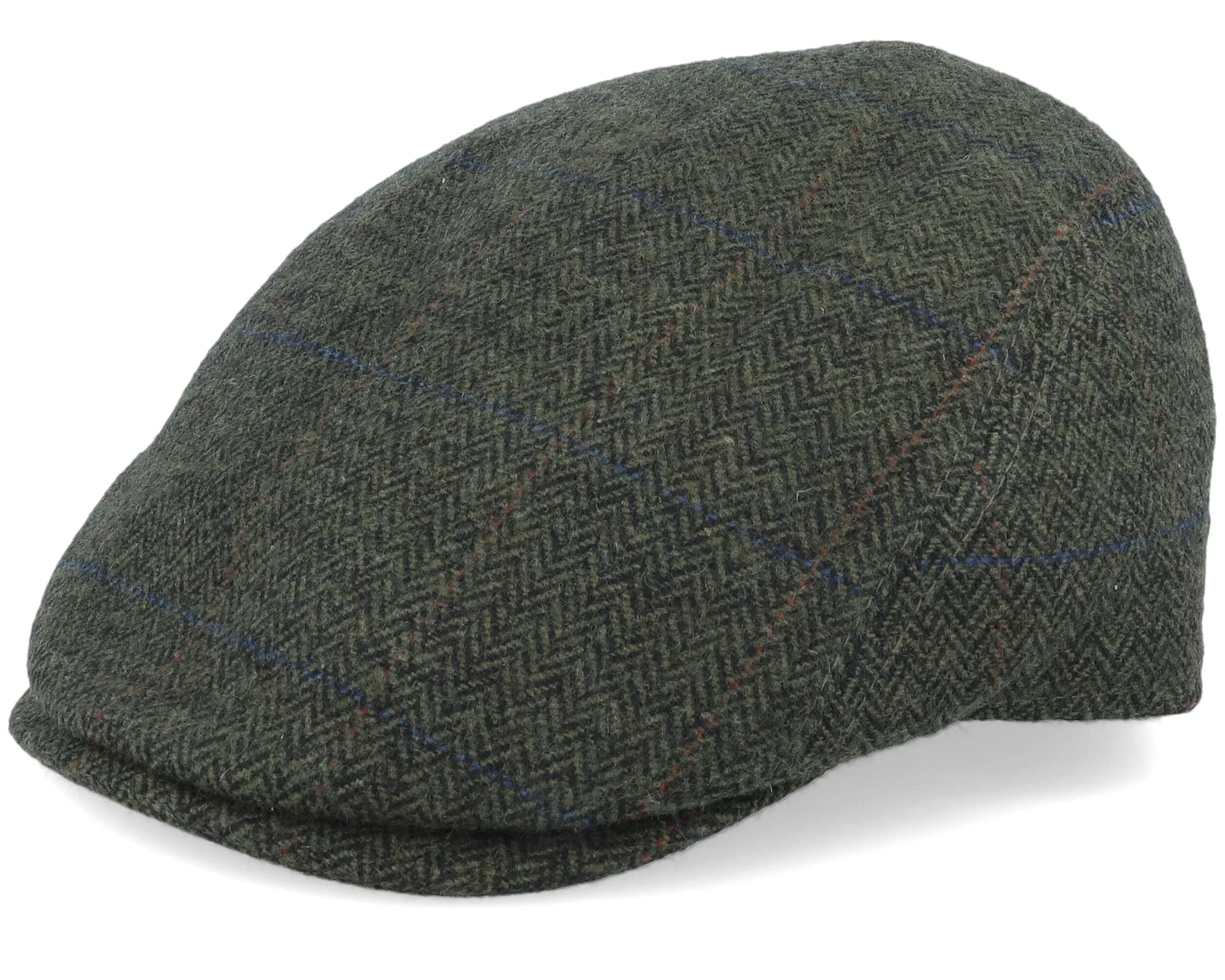 Bang 32 Wool Mix Green Herringbone Flat Cap - MJM Hats 1 Bang 32 Wool Mix Green Herringbone Flat Cap - MJM Hats