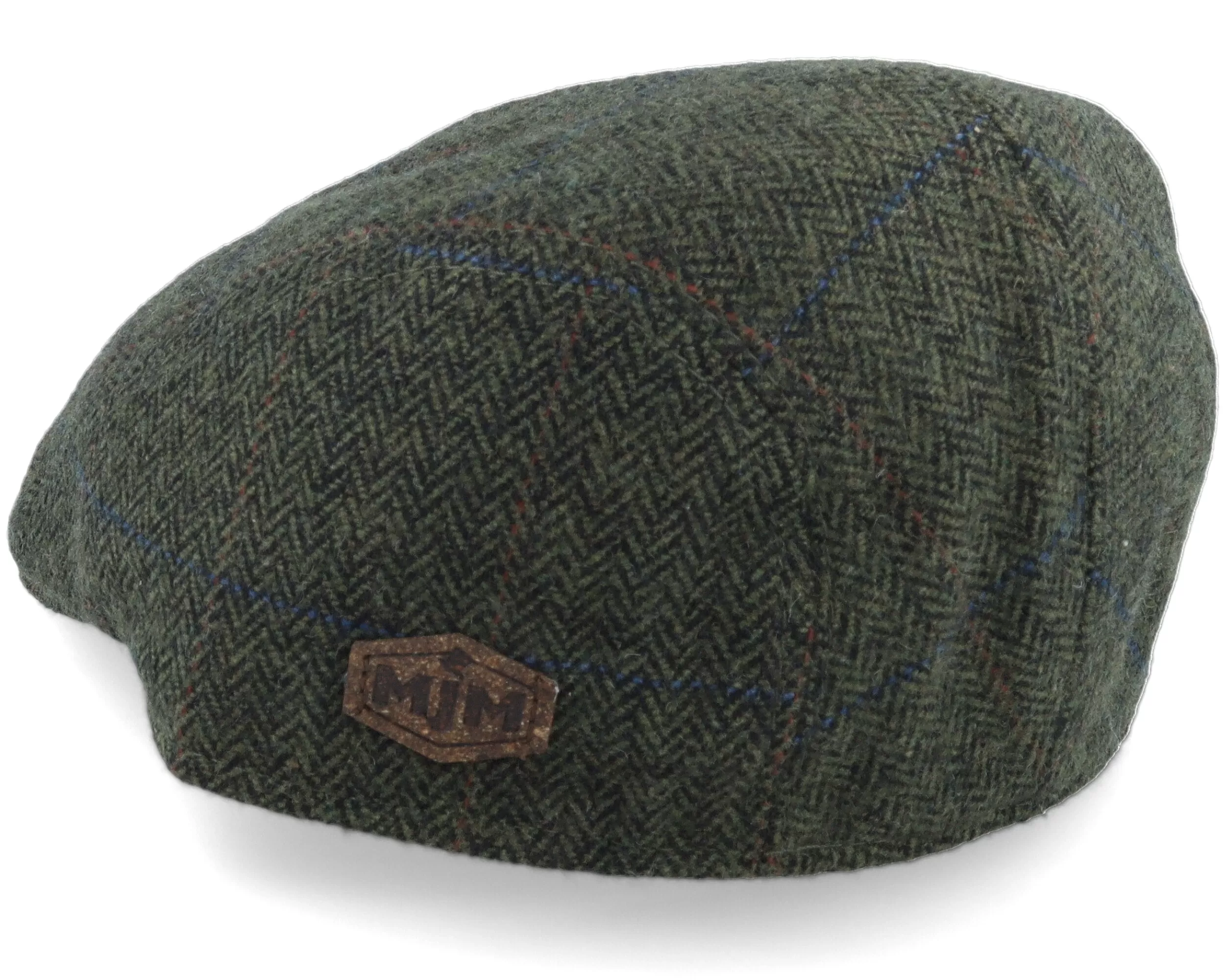 Bang 32 Wool Mix Green Herringbone Flat Cap - MJM Hats 2 Bang 32 Wool Mix Green Herringbone Flat Cap - MJM Hats - Image 2