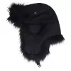 Recycled Taslan/Faux Fur Black/Black Trapper - MJM Hats