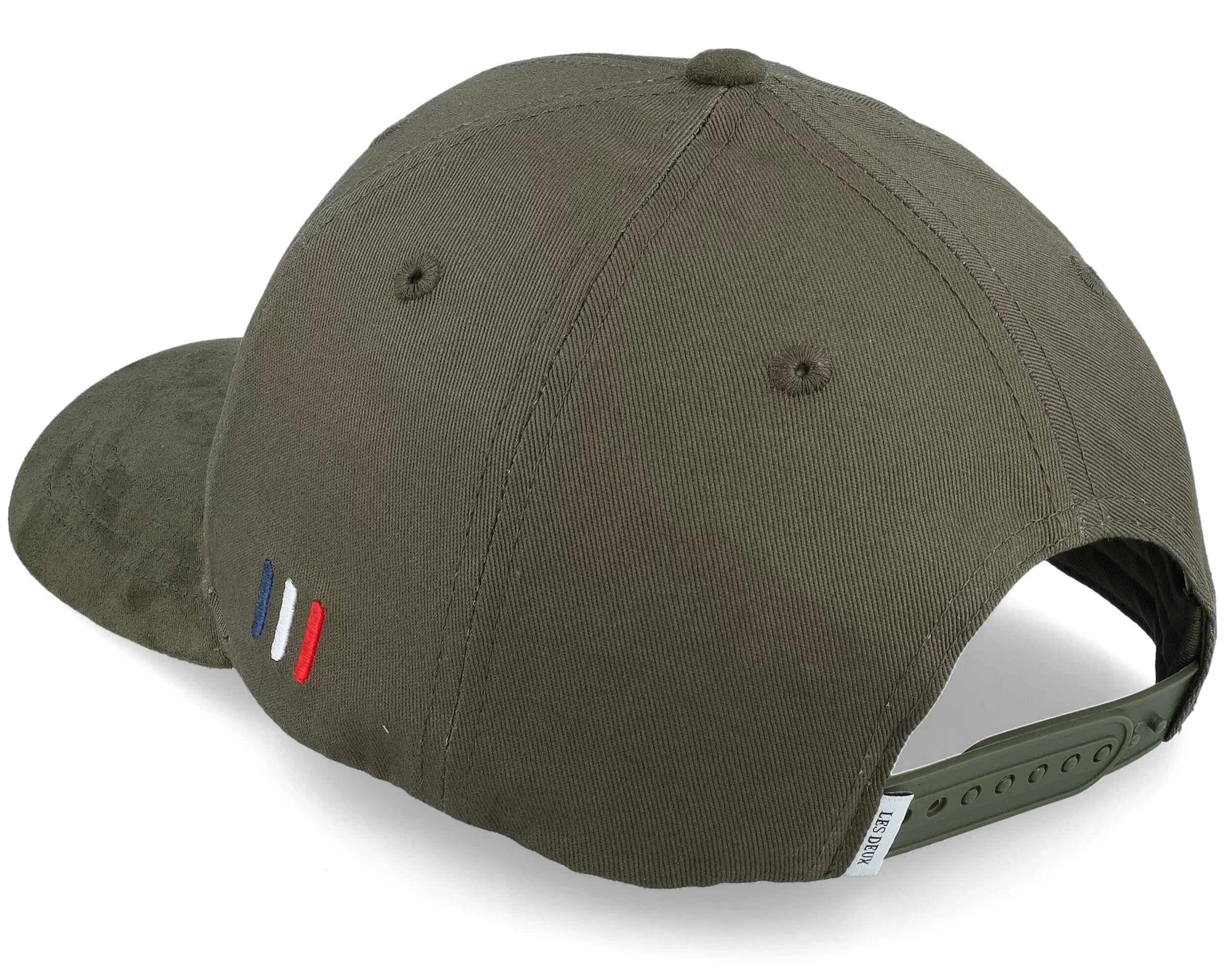 Blake Suede Baseball Cap Olive Night/Ivory Adjustable - Les Deux 3 Blake Suede Baseball Cap Olive Night/Ivory Adjustable - Les Deux - Image 3