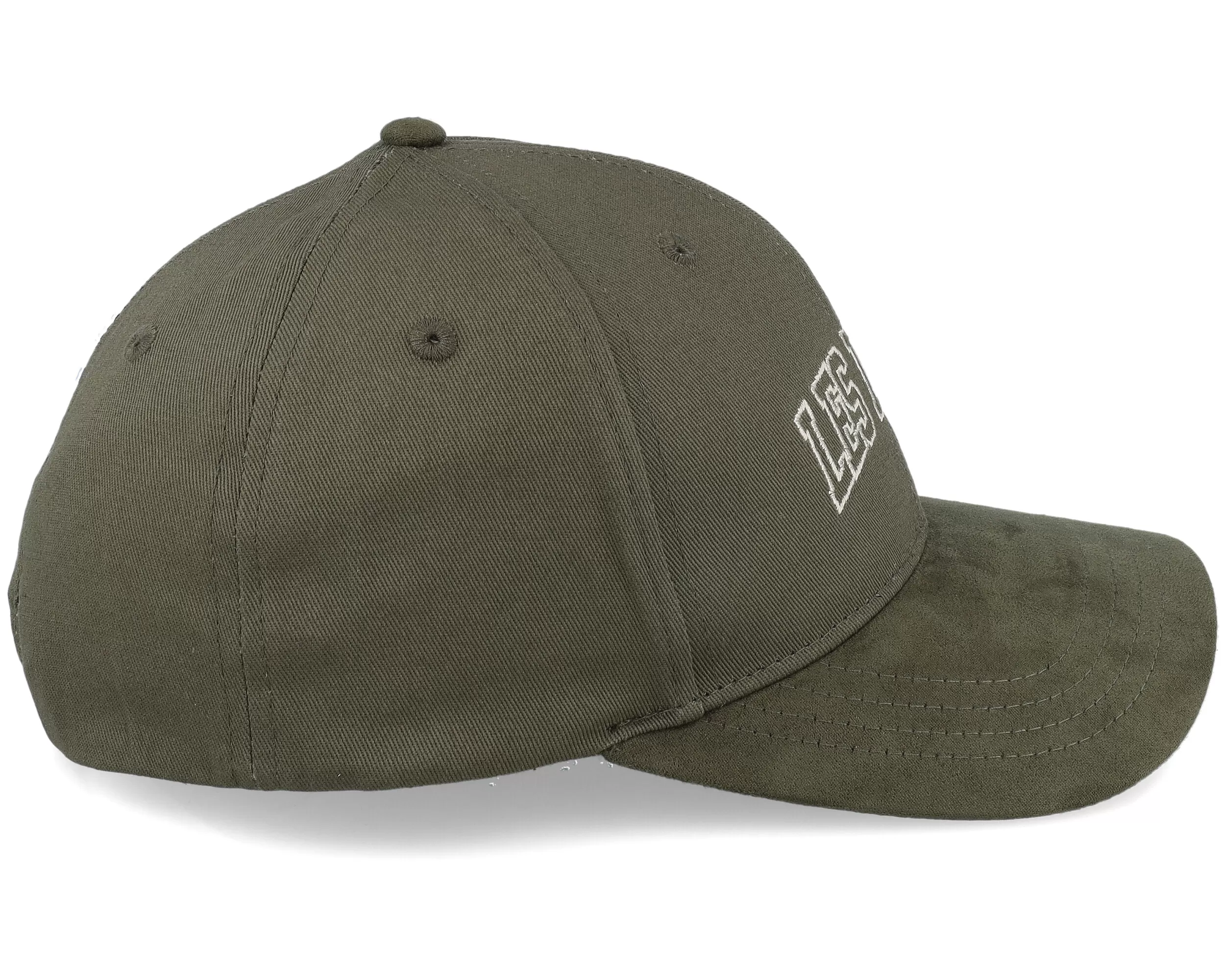 Blake Suede Baseball Cap Olive Night/Ivory Adjustable - Les Deux 4 Blake Suede Baseball Cap Olive Night/Ivory Adjustable - Les Deux - Image 4