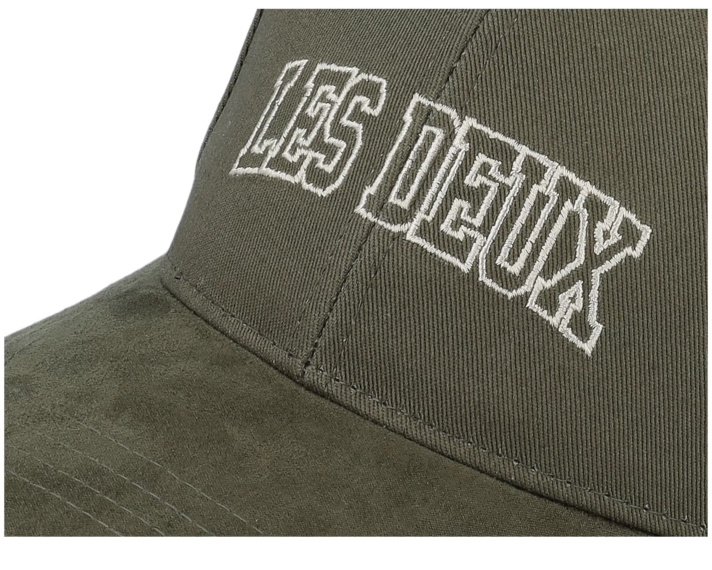 Blake Suede Baseball Cap Olive Night/Ivory Adjustable - Les Deux 6 Blake Suede Baseball Cap Olive Night/Ivory Adjustable - Les Deux - Image 6