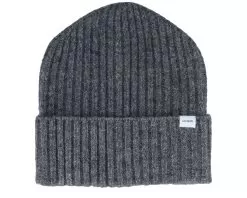 Wells Rib Beanie Charcoal Mélange Cuff - Les Deux