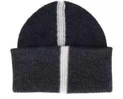 Line Balaclava Face Mask Beanie Jet Black Cuff - Upfront