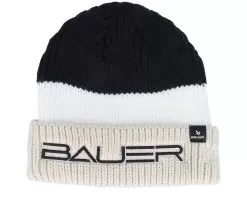 Colorblock Toque Black/White/Stone Cuff - Bauer