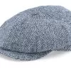 Alan Sr. Harris Tweed Black/Grey Flat Cap - CTH Ericson
