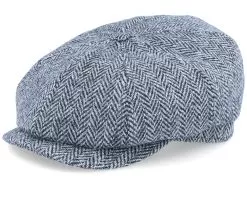 Alan Sr. Harris Tweed Black/Grey Flat Cap - CTH Ericson