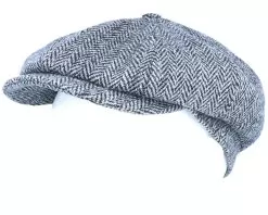 Alan Sr. Harris Tweed Black/Grey Flat Cap - CTH Ericson -Fashion Hat Online 7330083017477 5