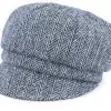 Regina Sr. Harris Tweed Black/Grey Flat Cap - CTH Ericson