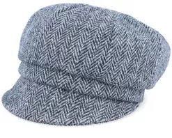 Regina Sr. Harris Tweed Black/Grey Flat Cap - CTH Ericson