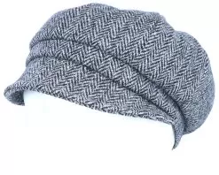 Regina Sr. Harris Tweed Black/Grey Flat Cap - CTH Ericson -Fashion Hat Online 7330083018979 5
