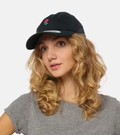 Tiny Red Rose Black Dad Cap - Iconic 11 Tiny Red Rose Black Dad Cap - Iconic -Fashion Hat Online 7333179115262 Voulgarakis Artemisz FEMALE 1 20211019
