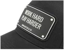 Work Hard Black Trucker - John Hatter & Co 11 Work Hard Black Trucker - John Hatter & Co -Fashion Hat Online 7350108532310 6