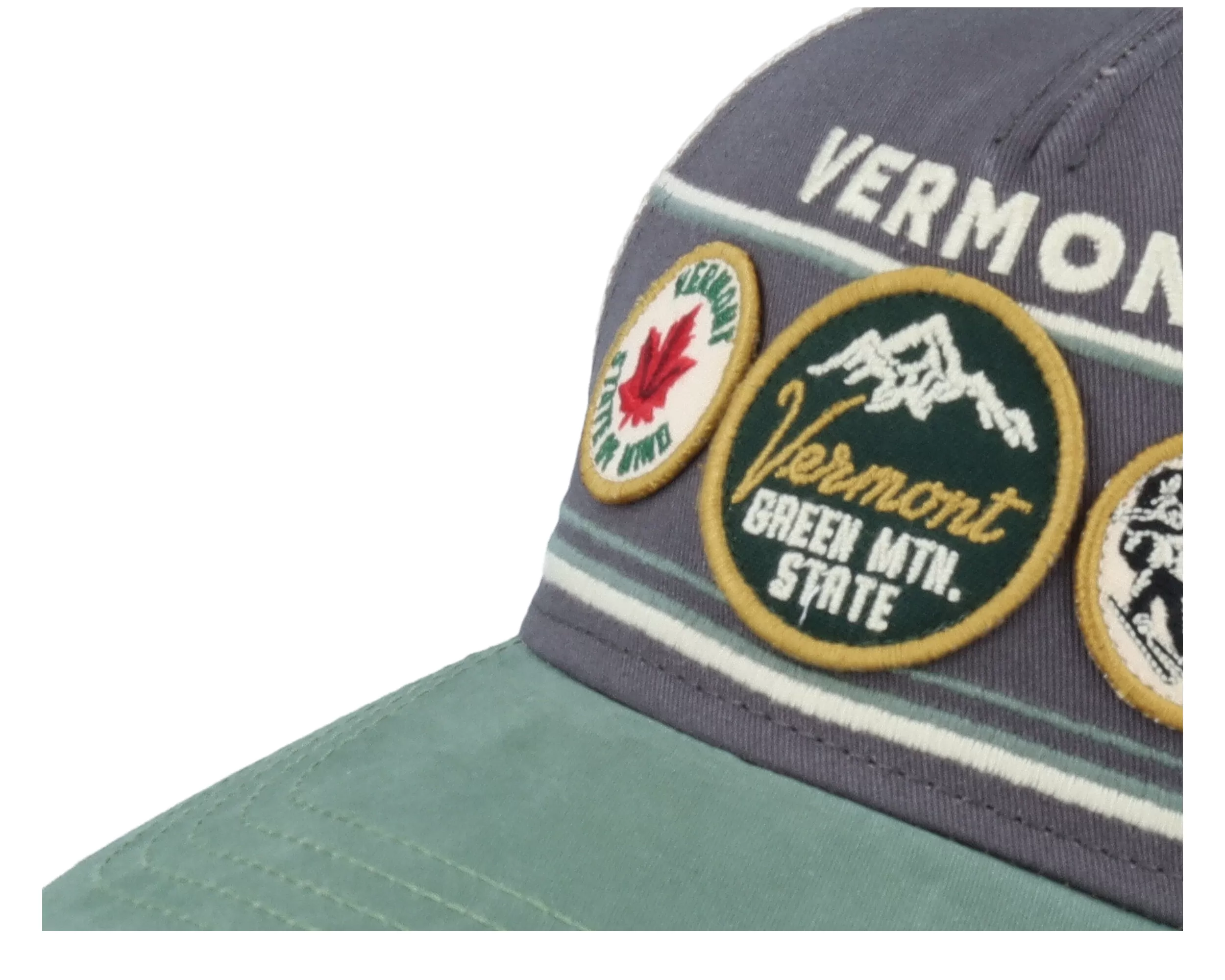 Vermont Domino Ivory/Cool Grey/Cedar Trucker - American Needle 6 Vermont Domino Ivory/Cool Grey/Cedar Trucker - American Needle - Image 6