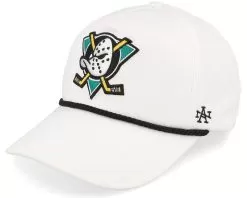 Hatstore Exclusive X Anaheim Ducks Cappy Rope White Dad Cap - American Needle