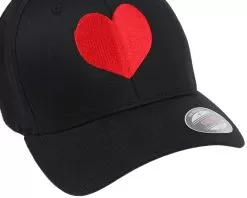 Heart Black/Red Flexfit - Iconic -Fashion Hat Online 8007 5