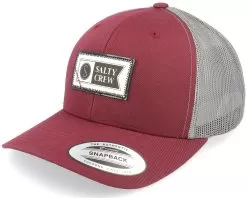 Topstitch Retro Black/Burgundy Trucker - Salty Crew