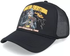 Time Flys Hat Caviar Black Trucker - Coney Island Picnic