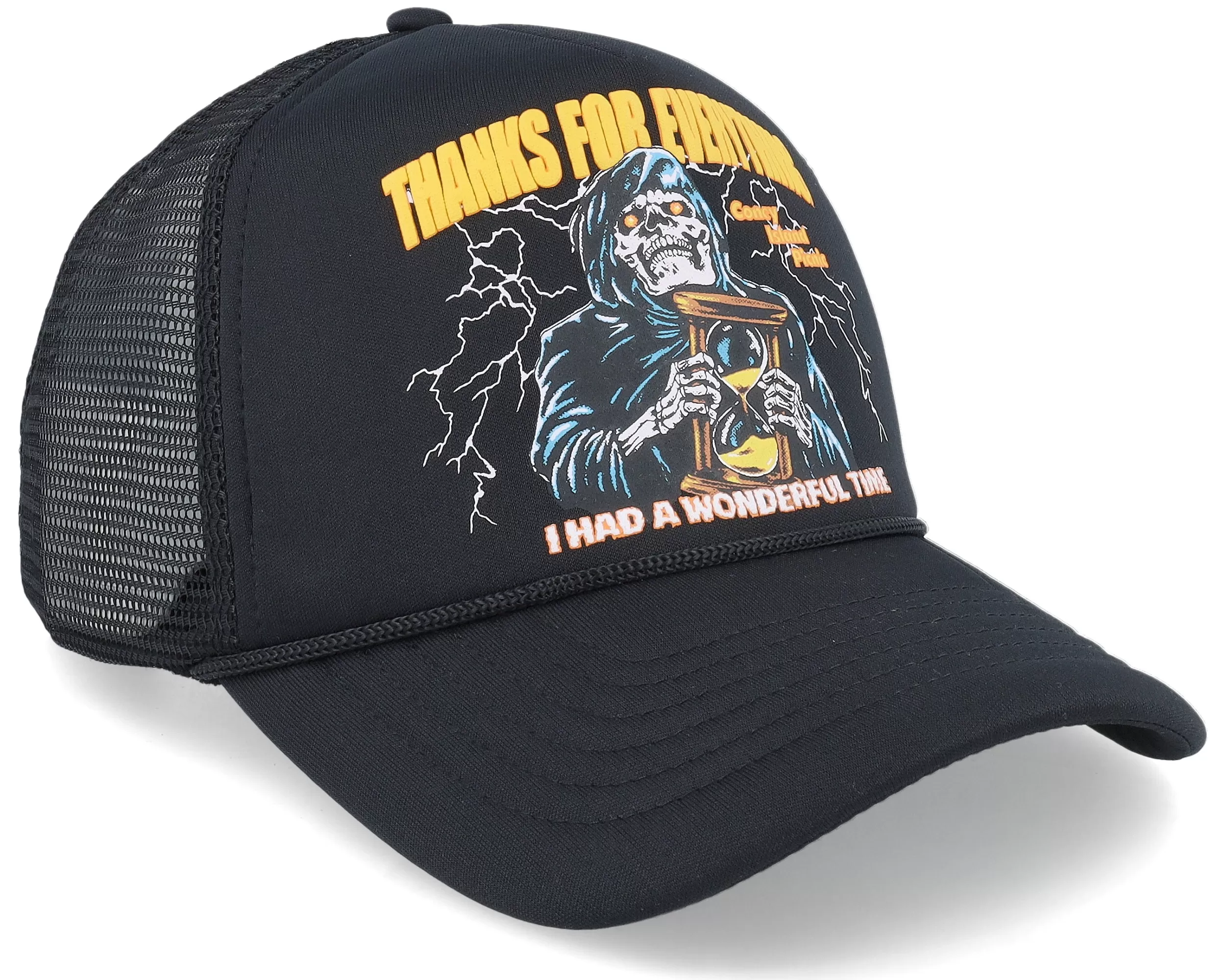 Time Flys Hat Caviar Black Trucker - Coney Island Picnic 2 Time Flys Hat Caviar Black Trucker - Coney Island Picnic - Image 2