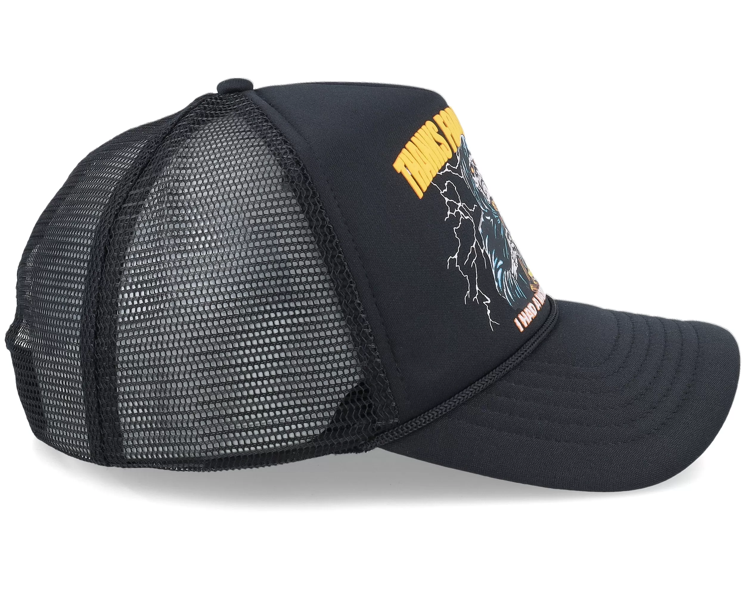 Time Flys Hat Caviar Black Trucker - Coney Island Picnic 4 Time Flys Hat Caviar Black Trucker - Coney Island Picnic - Image 4