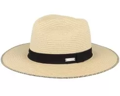 Wimbledon Natural Straw Hat - Coal