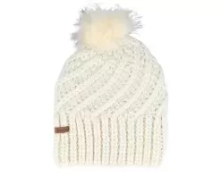 The Maizy Knit Cream Pom - Coal