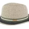 Fluoriet Hat Paper Black/Khaki Trilby - Barts