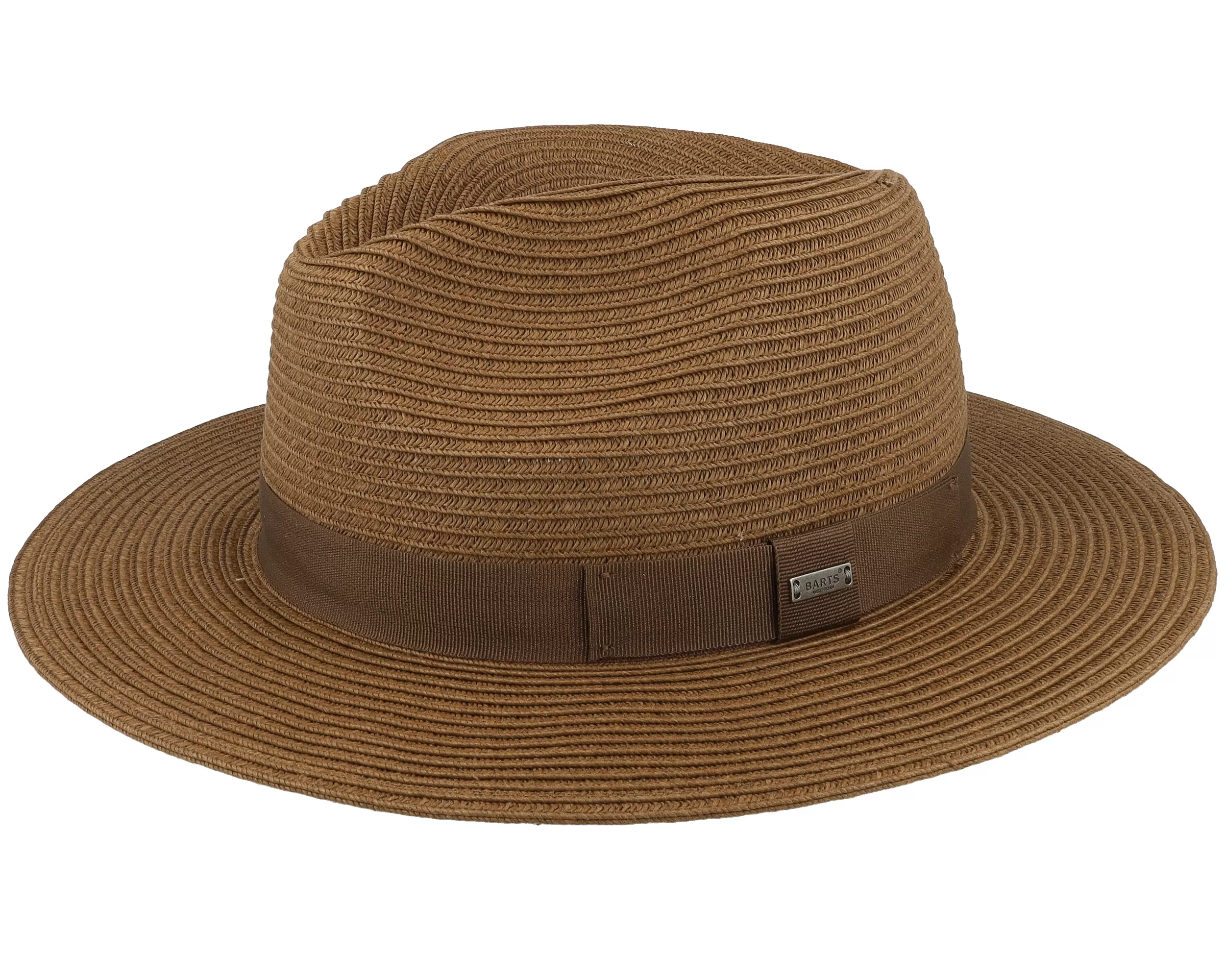 Aveloz Hat Dark Brown Fedora Straw Hat - Barts 1 Aveloz Hat Dark Brown Fedora Straw Hat - Barts
