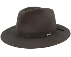 Wesley Packable Washed Black Fedora - Brixton