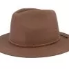 Wesley Dark Tan Fedora - Brixton