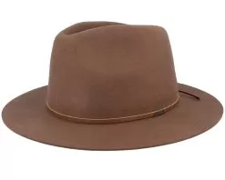 Wesley Dark Tan Fedora - Brixton