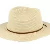 Wesley Packable Tan Fedora Straw Hat - Brixton