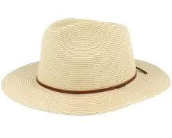 Wesley Packable Tan Fedora Straw Hat - Brixton