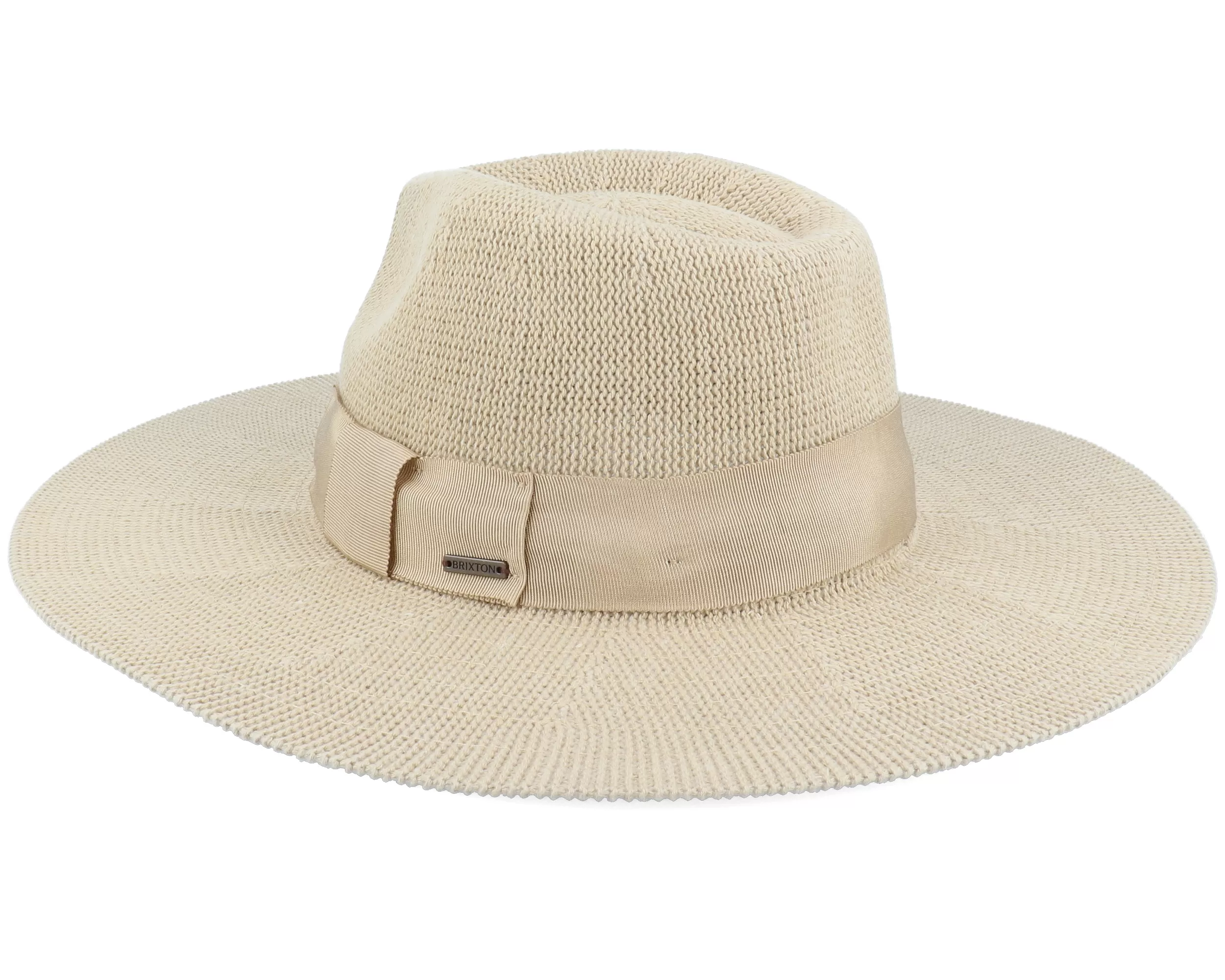 Joanna Knit Packable Hat Light Khaki Fedora - Brixton 2 Joanna Knit Packable Hat Light Khaki Fedora - Brixton - Image 2