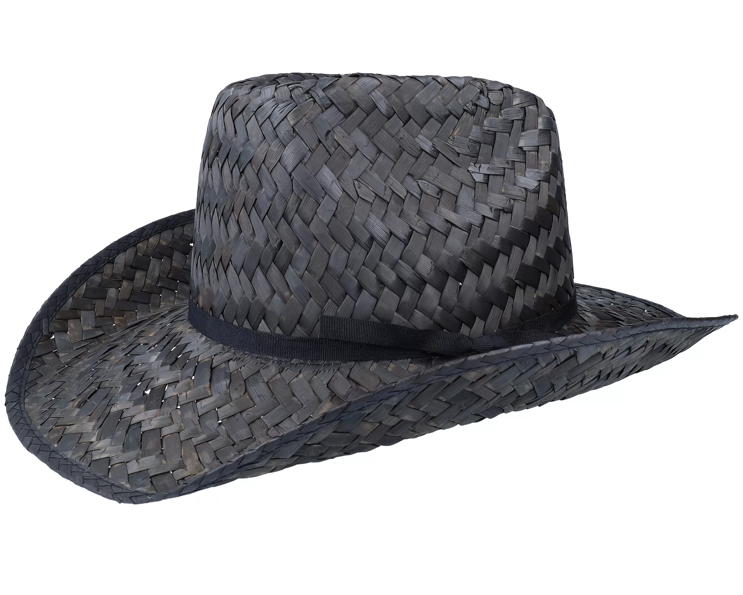 Houston Straw Cowboy Black Straw Hat - Brixton 1 Houston Straw Cowboy Black Straw Hat - Brixton