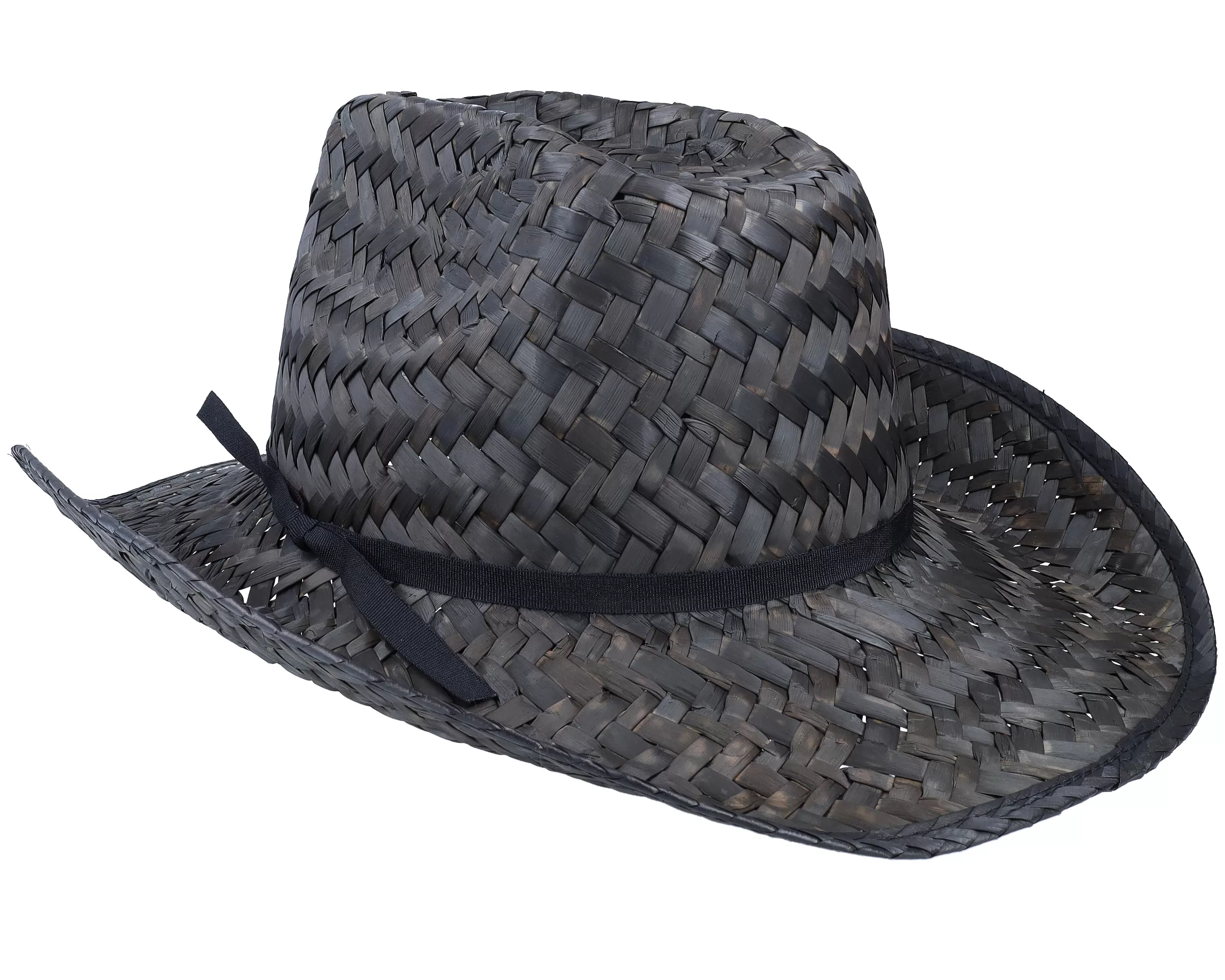 Houston Straw Cowboy Black Straw Hat - Brixton 2 Houston Straw Cowboy Black Straw Hat - Brixton - Image 2