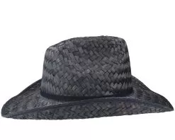 Houston Straw Cowboy Black Straw Hat - Brixton 6 Houston Straw Cowboy Black Straw Hat - Brixton -Fashion Hat Online 888588590737 3