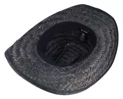 Houston Straw Cowboy Black Straw Hat - Brixton 7 Houston Straw Cowboy Black Straw Hat - Brixton -Fashion Hat Online 888588590737 4