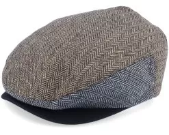 Hooligan Baggy Brown/Grey Flat Cap - Brixton