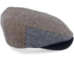 Hooligan Baggy Brown/Grey Flat Cap - Brixton 8 Hooligan Baggy Brown/Grey Flat Cap - Brixton -Fashion Hat Online 888588643402 3
